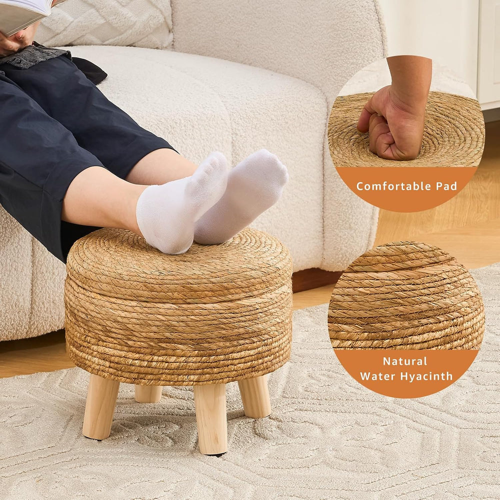 Cpintltr Storage Ottoman Poufs Handwoven Foot Stool
