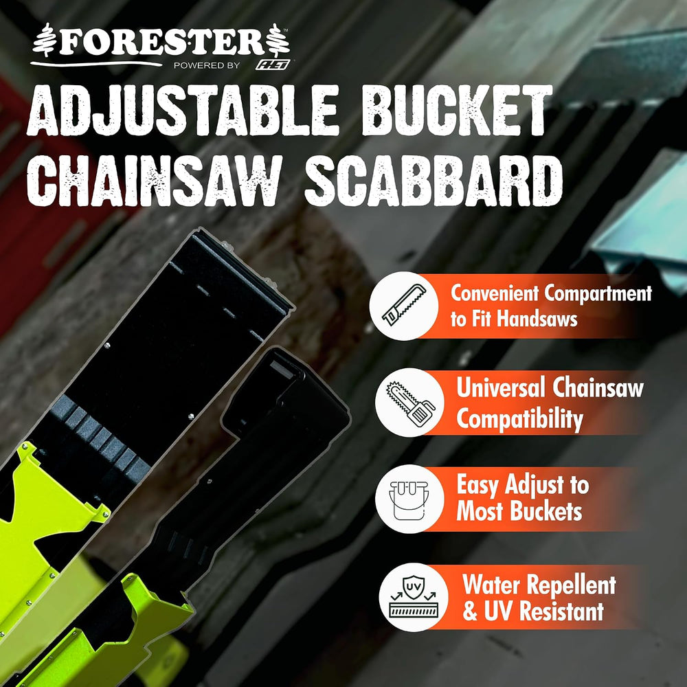 FORESTER Adjustable Bucket Chainsaw Scabbard with Handsaw Holder | Chainsaw H...