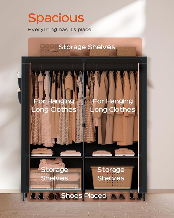 Portable Closet, 54.3 Inch Large Capacity Wardrobe Closet