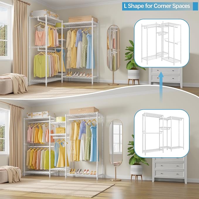 VIPEK Classic V6 Wire Garment Rack 5 Tiers Heavy Duty Clothes Rack