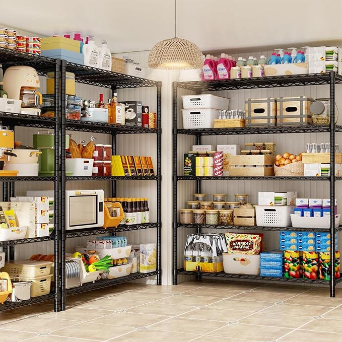 Storage Shelves, 5-Tier Adjustable Metal Industrial Utility Shelf Rack (3 PCS)