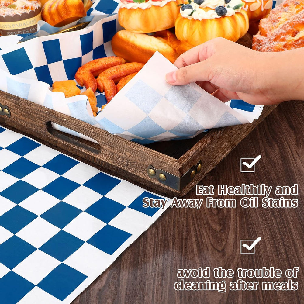 Honeydak Blue 600 Pcs Sandwich Wrapping Paper Sheet 15''x15''