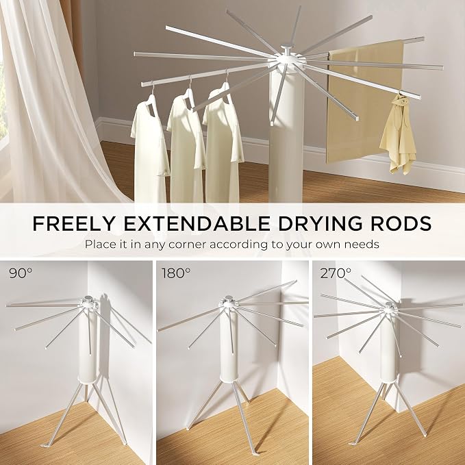 Tripod Clothes Drying Rack, Garment Rack Portable and Foldable Space Saving
