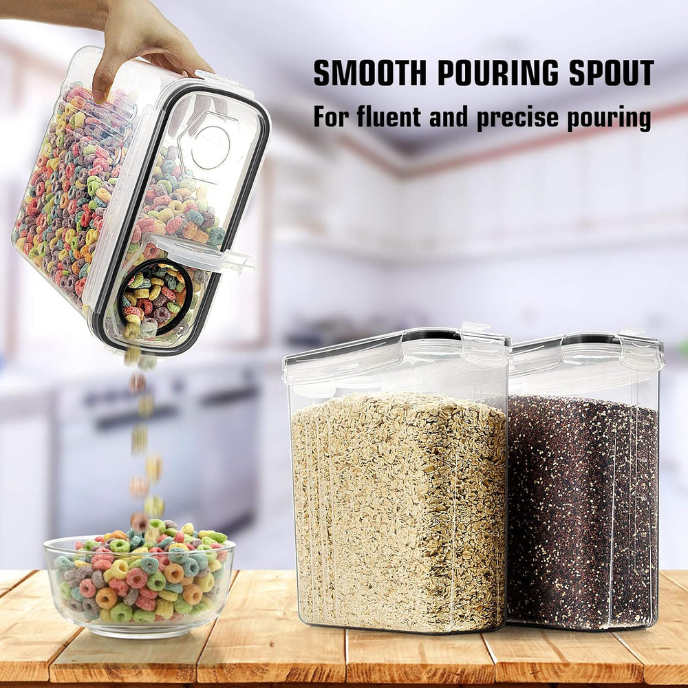 Wildone Cereal Storage Containers Set, Large BPA Free Plastic Airtight Food S...