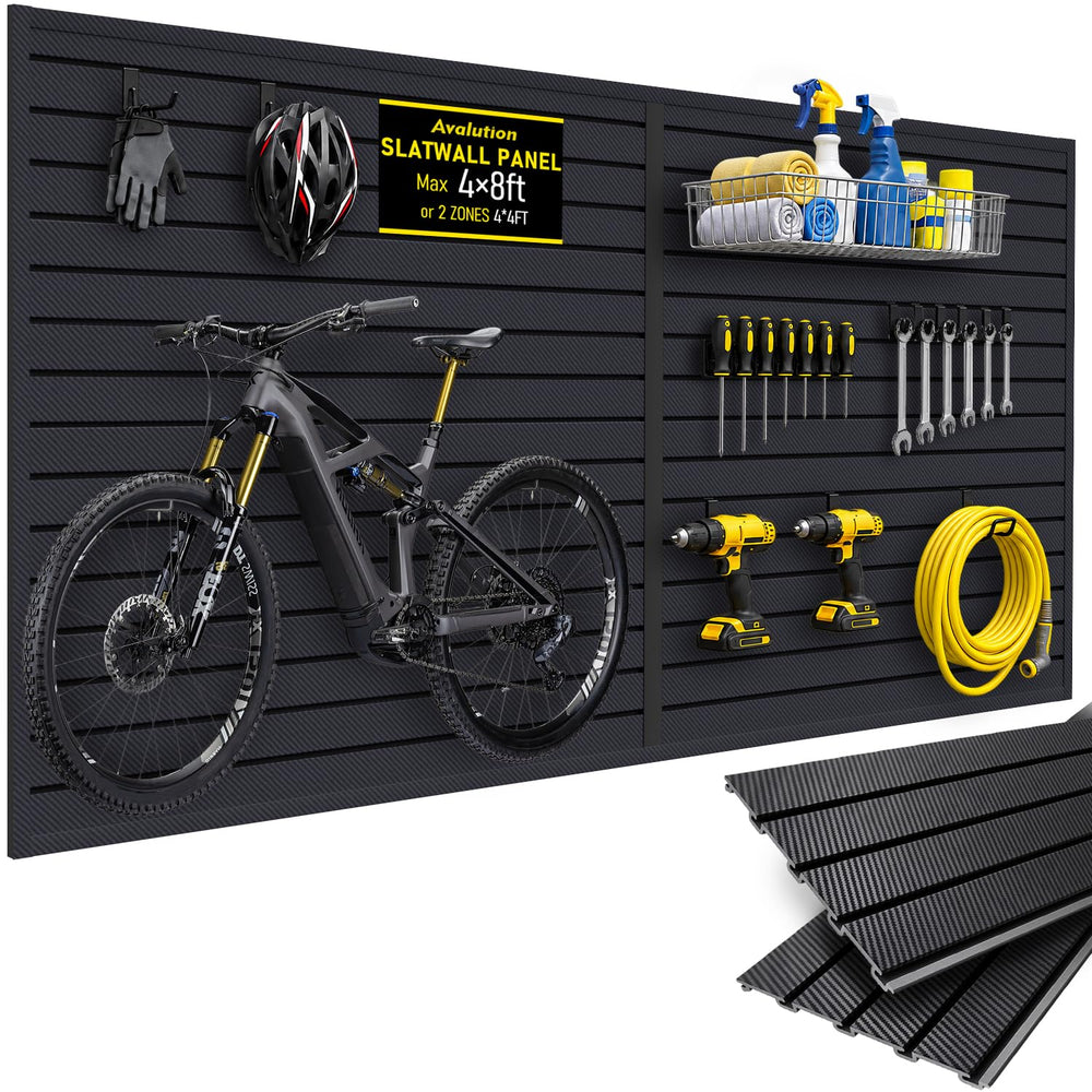 Avalution Slat Wall Paneling, PVC Slatwall 4 x 8 ft for Garage Storage