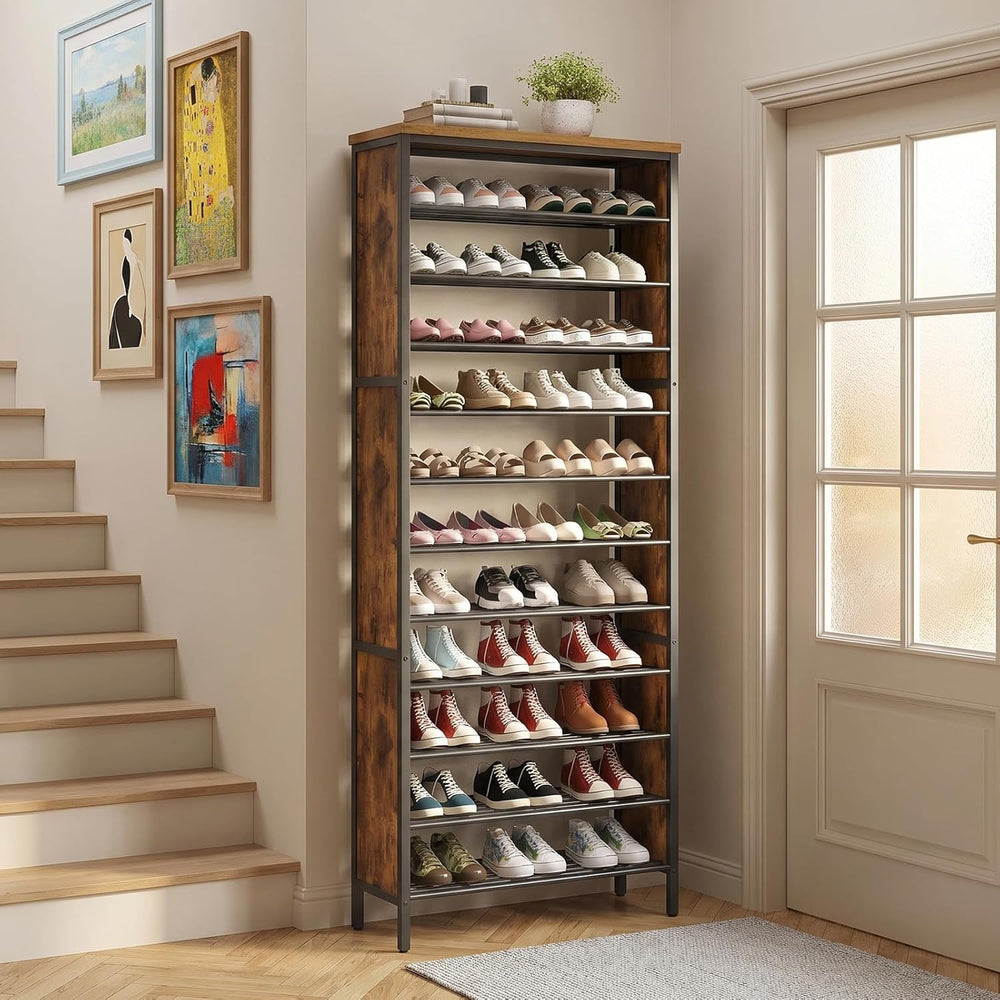 YATINEY 12-Tier Tall Shoe Rack, Large Shoe Storage Organizer for Closet
