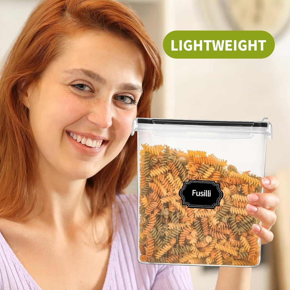 Skroam Cereal Containers Storage of 6 [4L/135.2 oz], Airtight Food Storage Co...