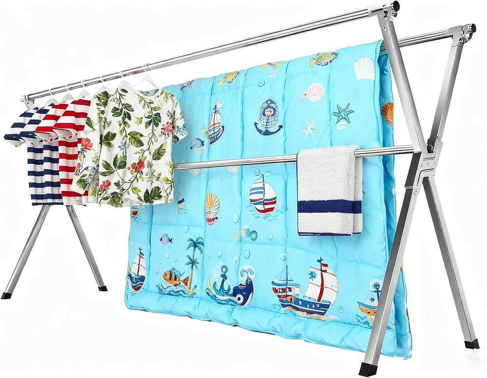 83" Clothes Drying Rack Folding Indoor Outdoor Drying Rack Clothing