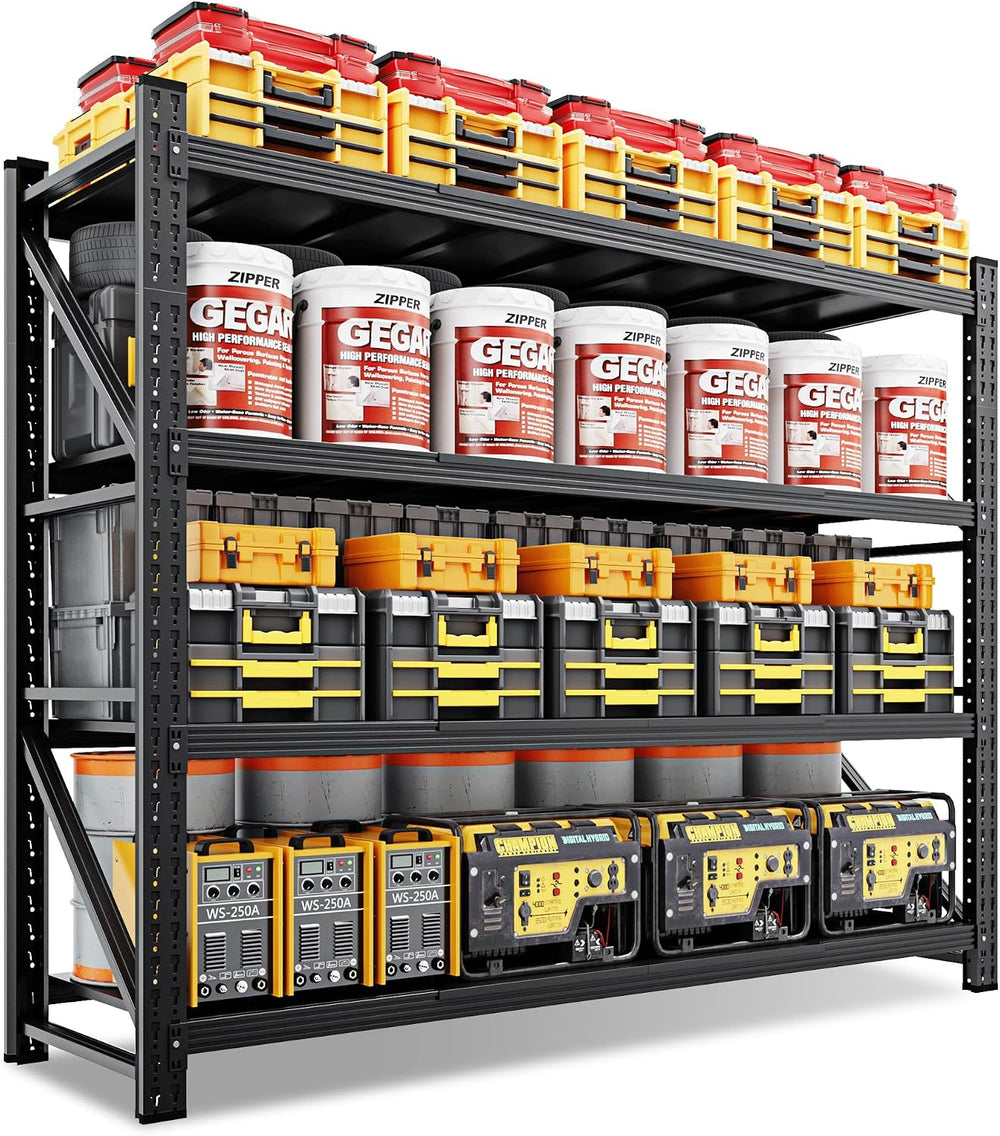 60" Wide Storage Shelves, 5000LBS Garage Shelving Heavy Duty, Standing S...
