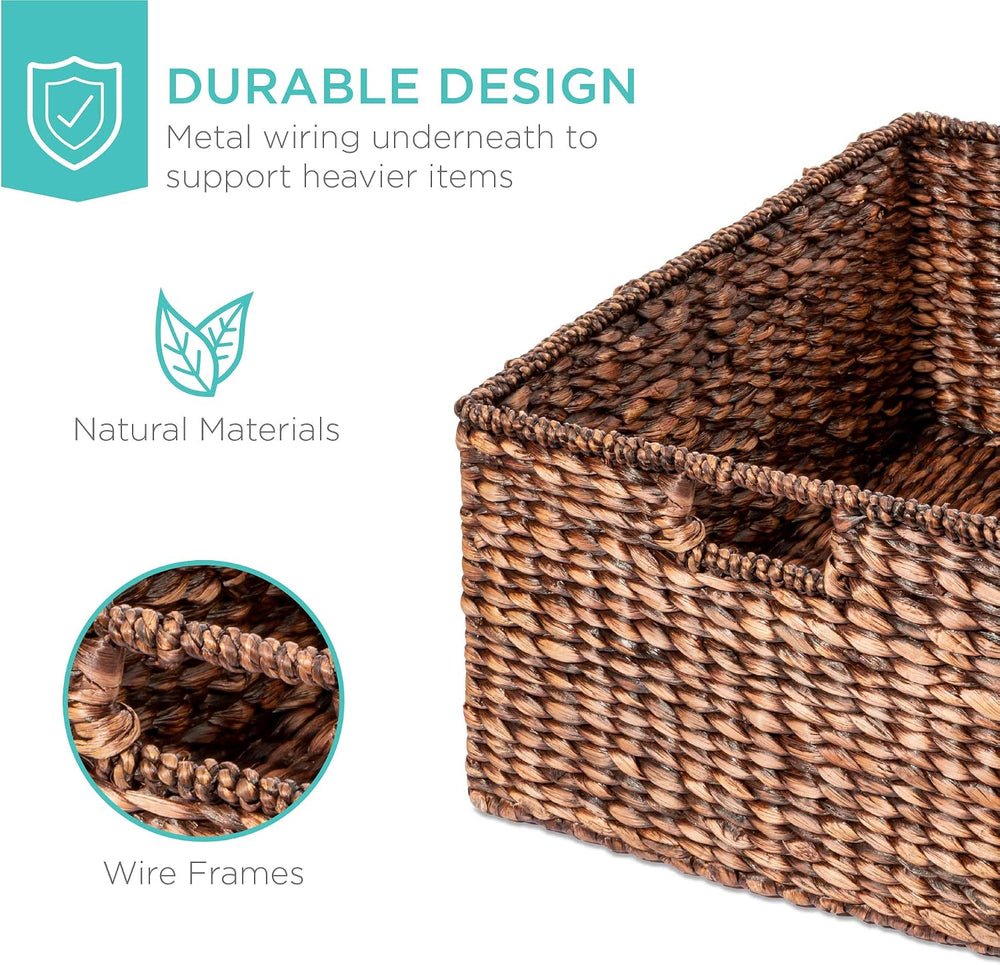 Best Choice Products Set Of 3 X-Large Multipurpose Hyacinth Storage Baskets, ...