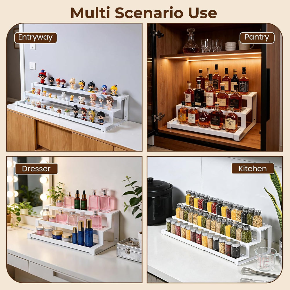 3-Tier Spice Rack Organizer for Kitchen Cabinet or Pantry, 16"-29" ...
