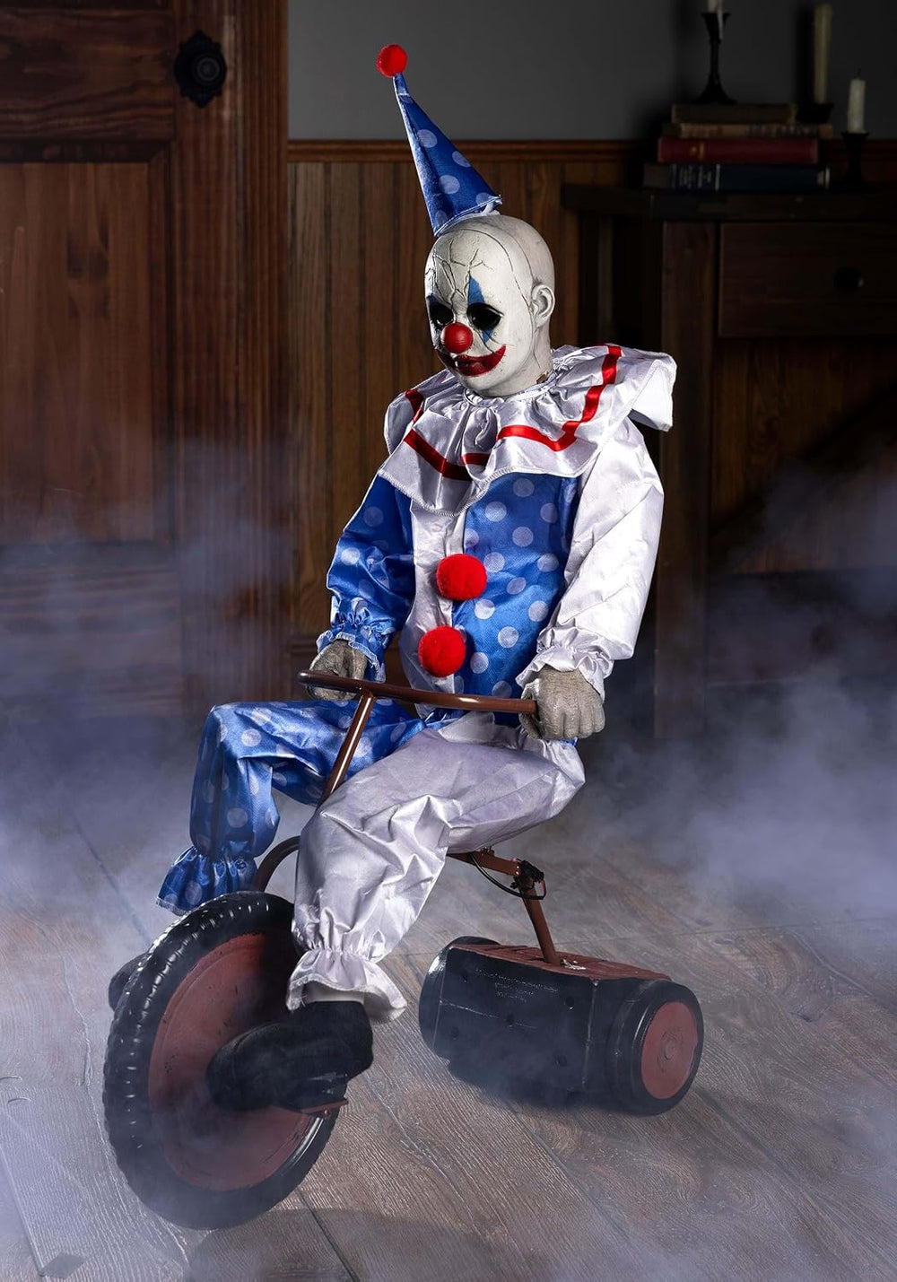 Tricycle Doll Clown Animatronic Halloween Decoration