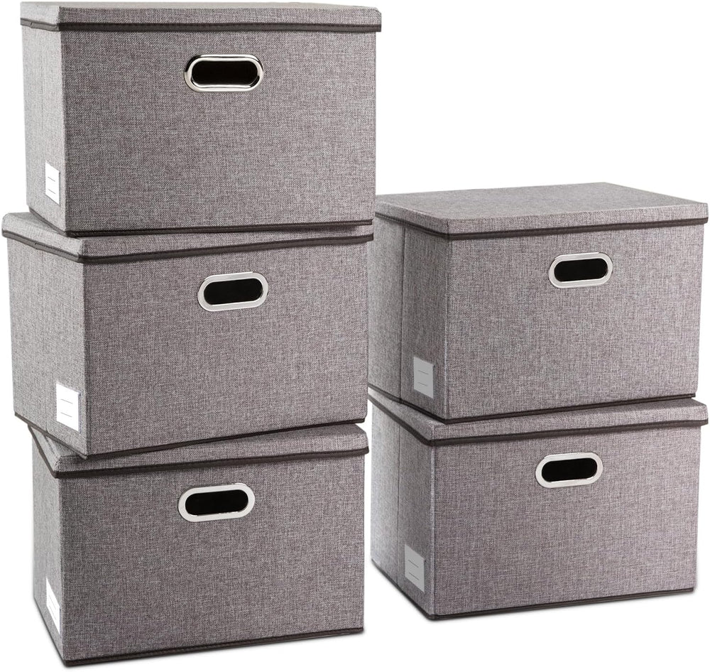 PRANDOM Large Collapsible Storage Containers (5-Pack)
