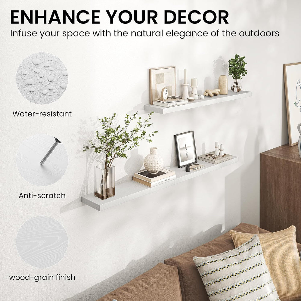 Heimlove 55 Inch Floating Shelves for Wall,Extra Long Mounted Storage wall Sh...