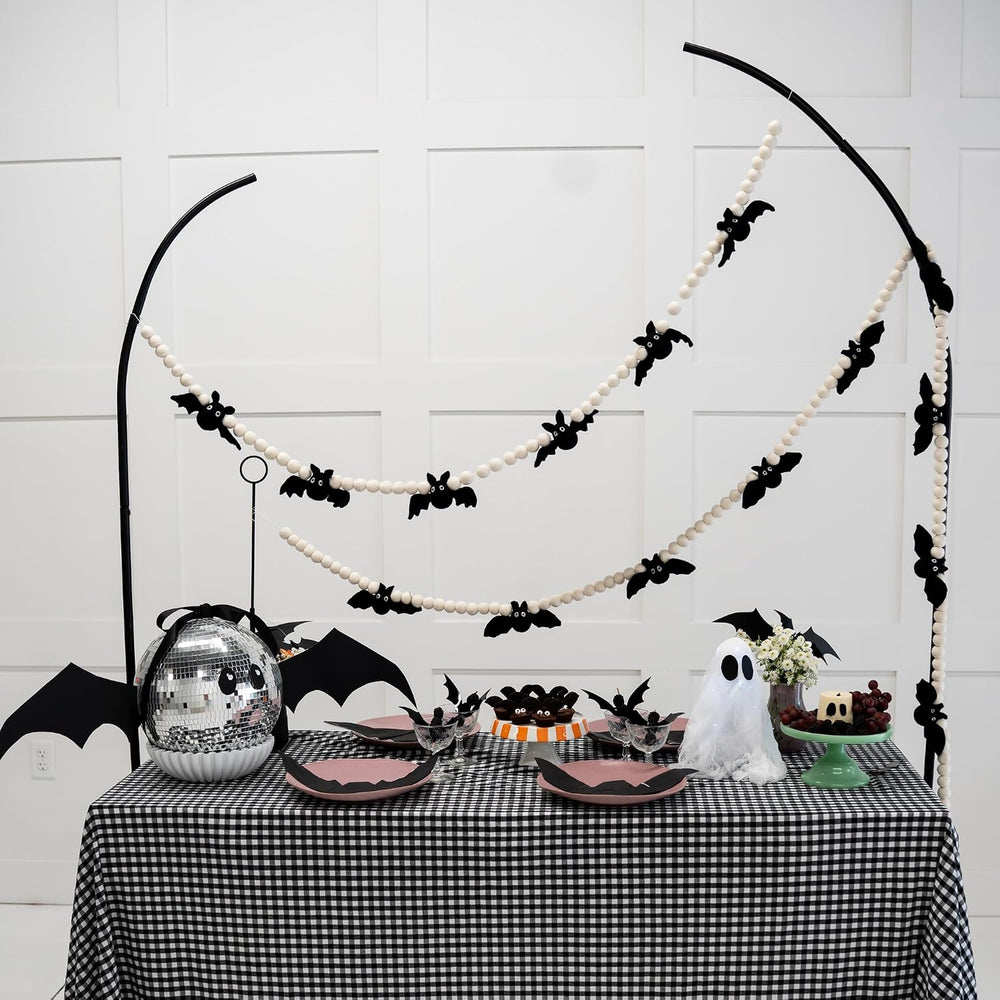 Bat Garland Halloween, Felt Bat Banner, Mantel and Party Decorations