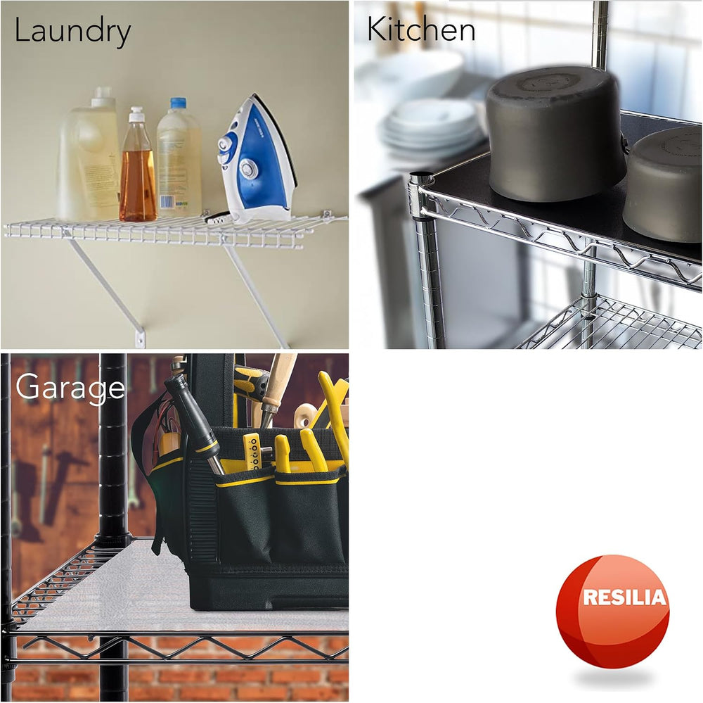 RESILIA Shelf Liner Set for Wire Shelving Rack – 5 Pack, 14 Inch Long x 30 In...