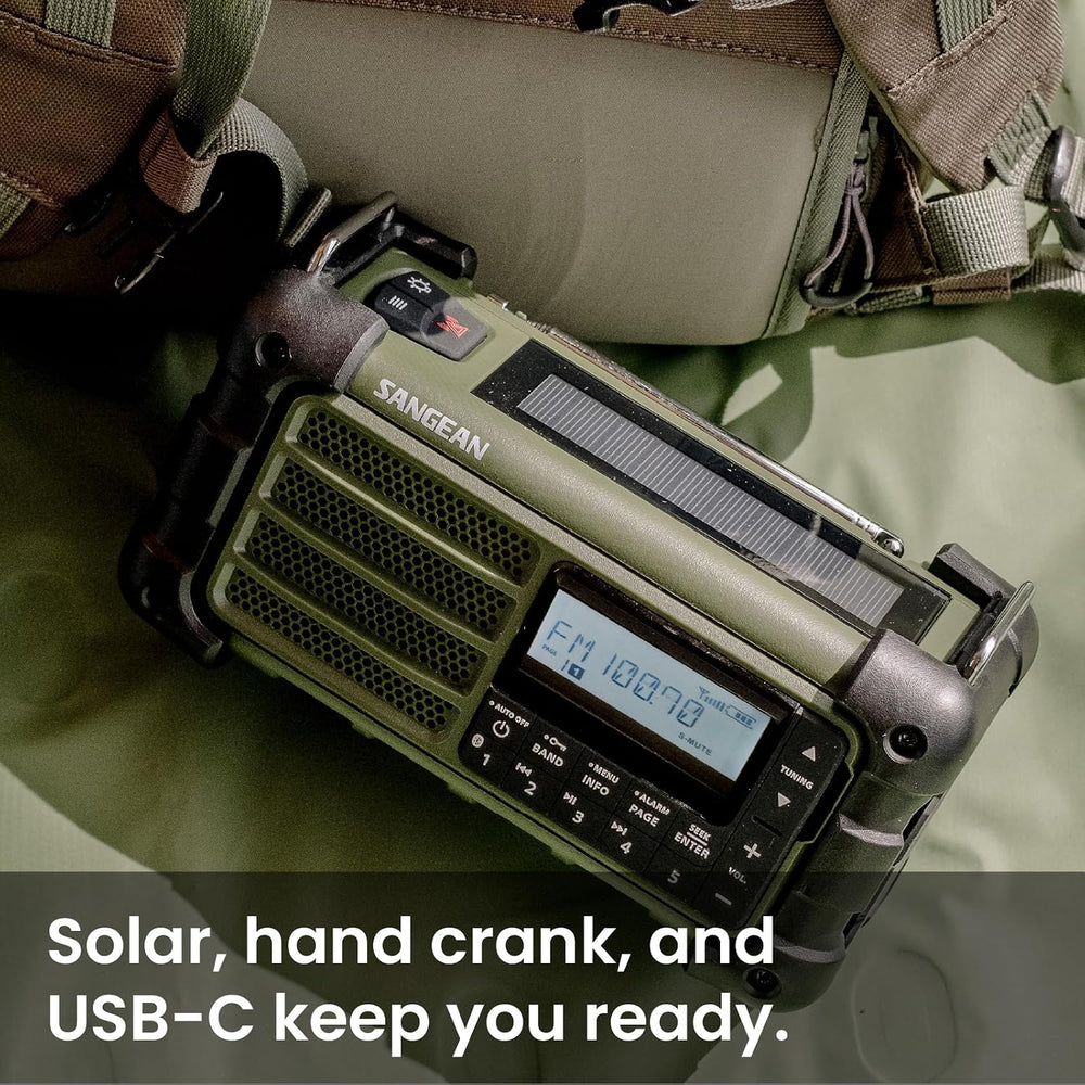 Sangean MMR-99 AM/FM Bluetooth Weather Emergency Radio, Multi-Powered