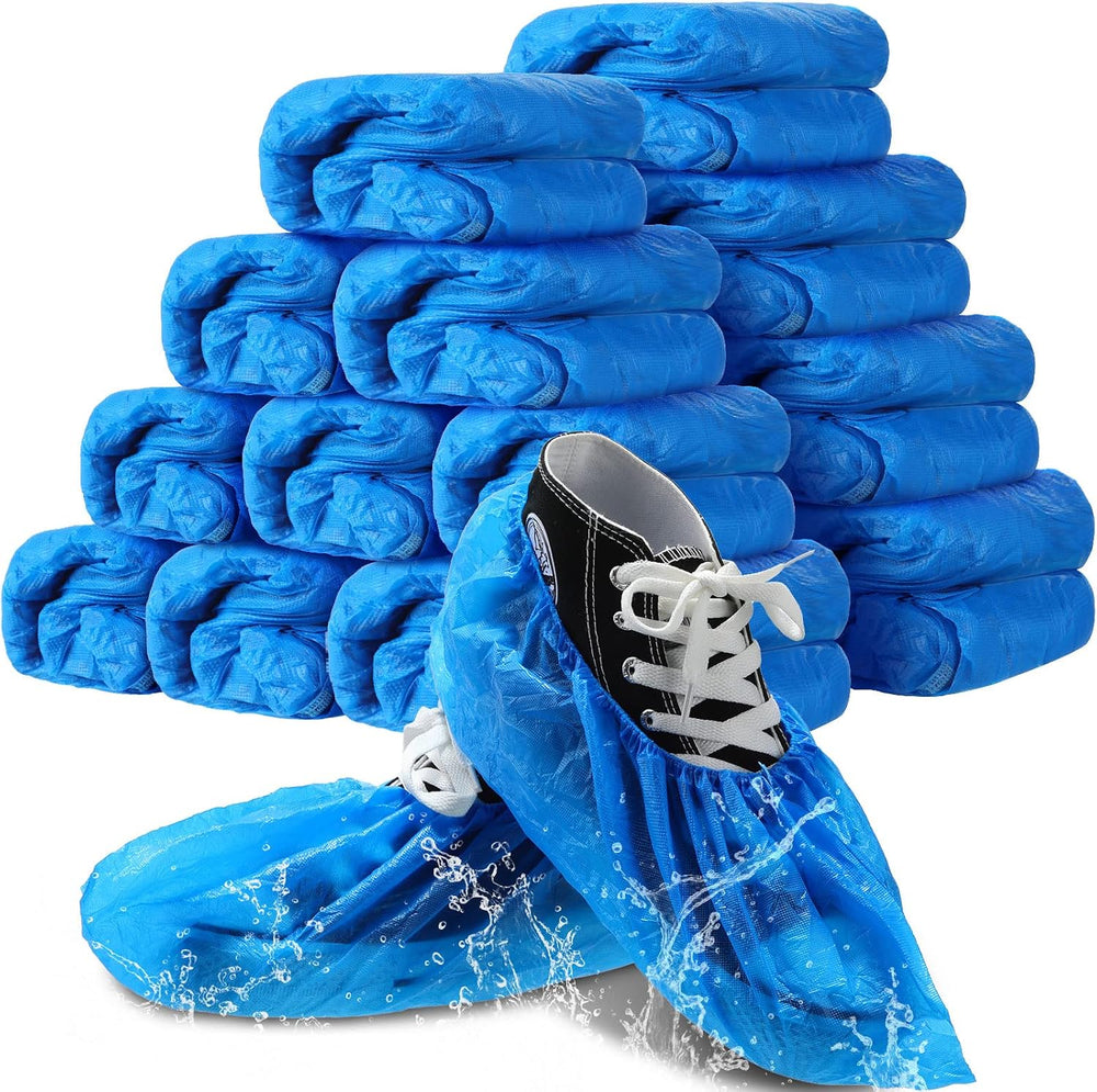 Vabean 1000 Pcs Disposable Shoe Covers Boot Cover, Blue