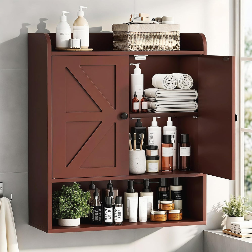 EasyCom Bathroom Wall Cabinet, Wall Mounted Over Toilet Storage Cabinet