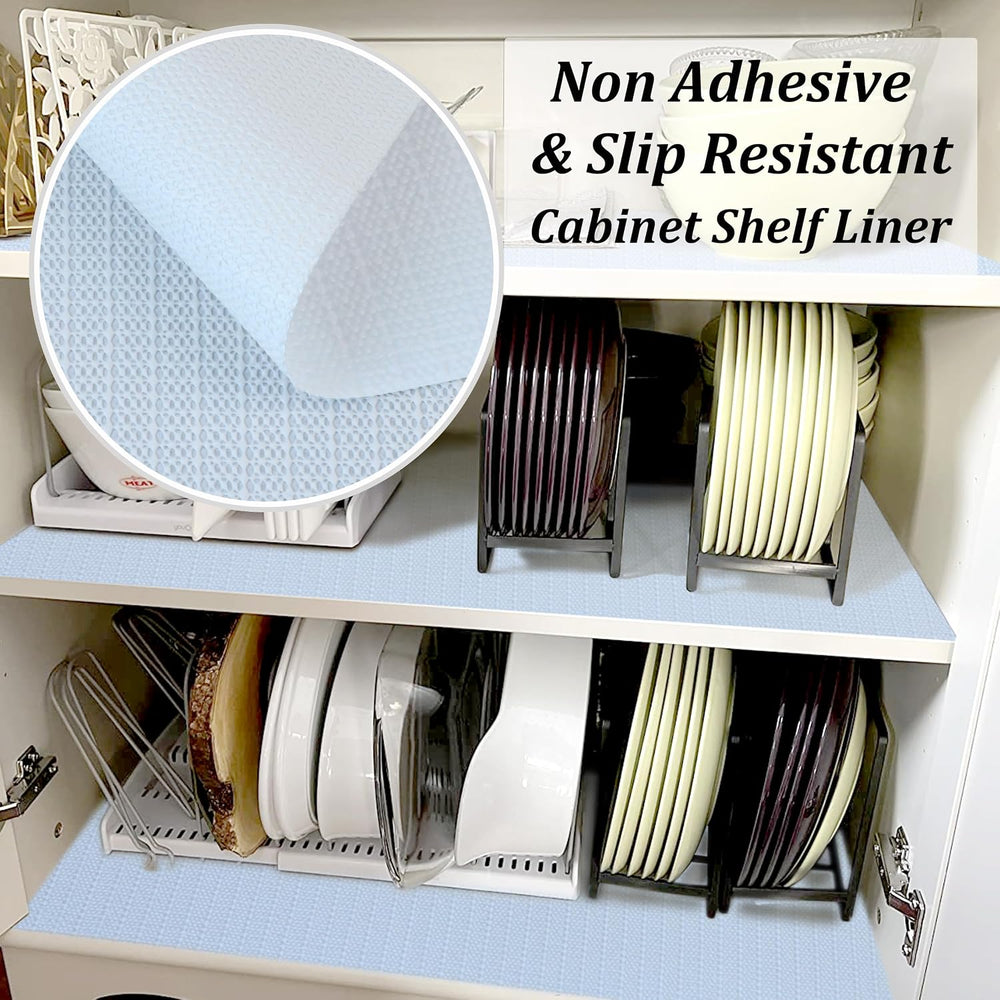 Cabinet Liners for Shelves Waterproof 24 Inch Wide X 20 Ft White Non Slip Dra...