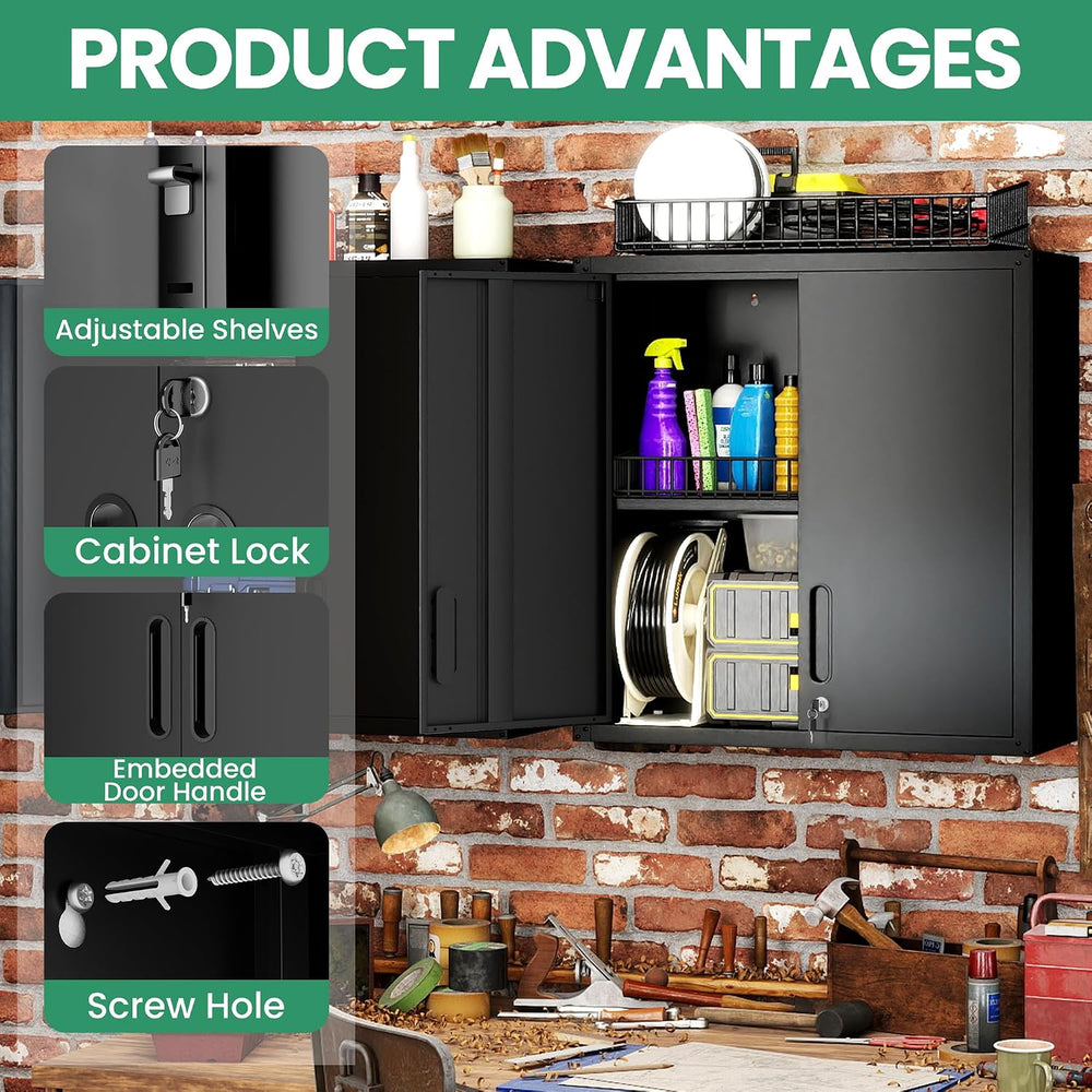 Garage Cabinet System | Heavy Duty Steel All-in-One Modular Garage Cabinet Se...