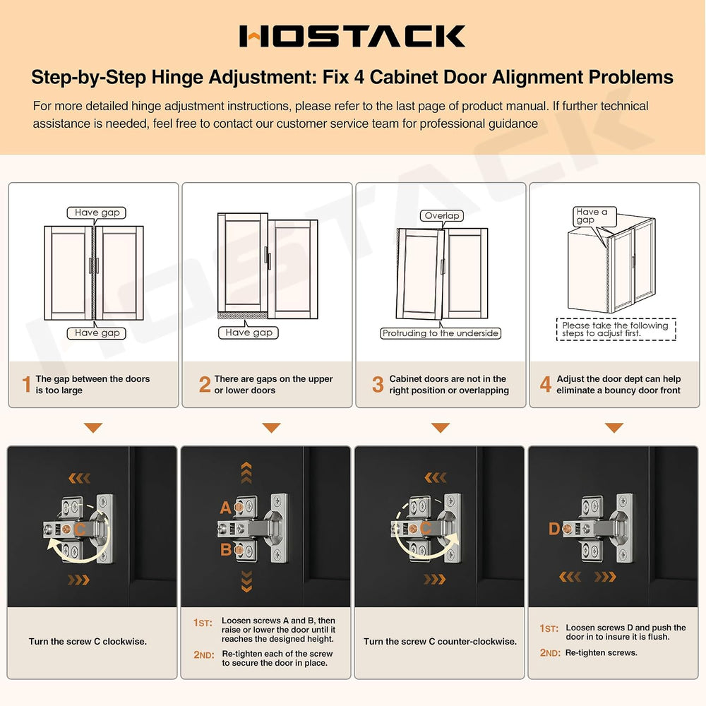 HOSTACK 71" Tall Kitchen Pantry Storage Cabinet, 55" W Kitchen Hutc...