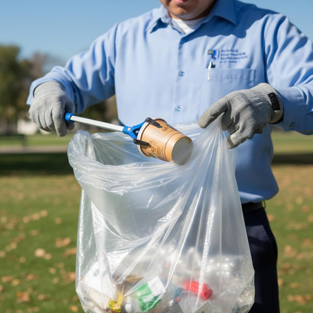 TYPLASTICS 33 Gallon Clear Trash Can Liners, 500 count, 33" x 40"