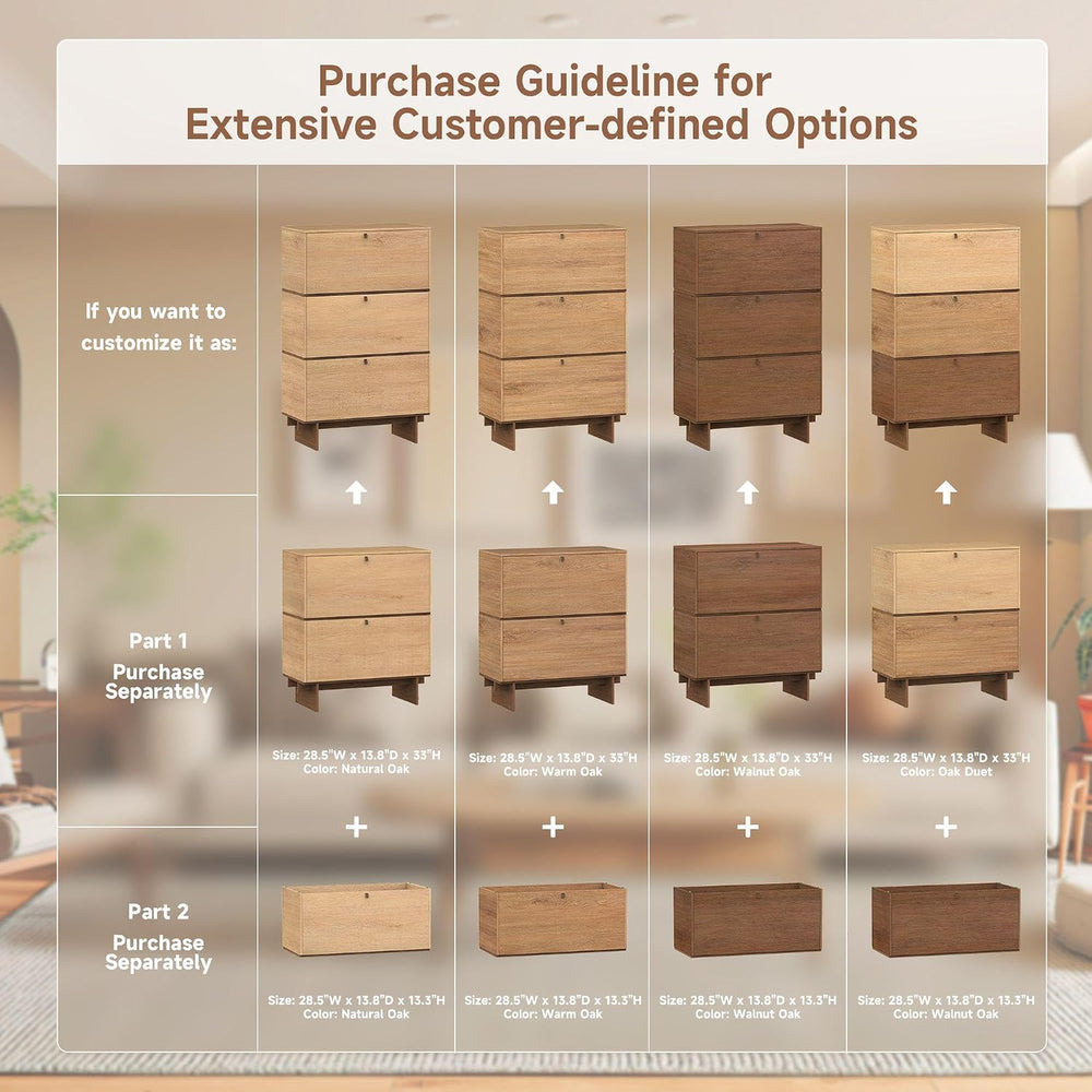 Sebastack Shoe Cabinet for Entryway, 28.6" W in Nature Oak