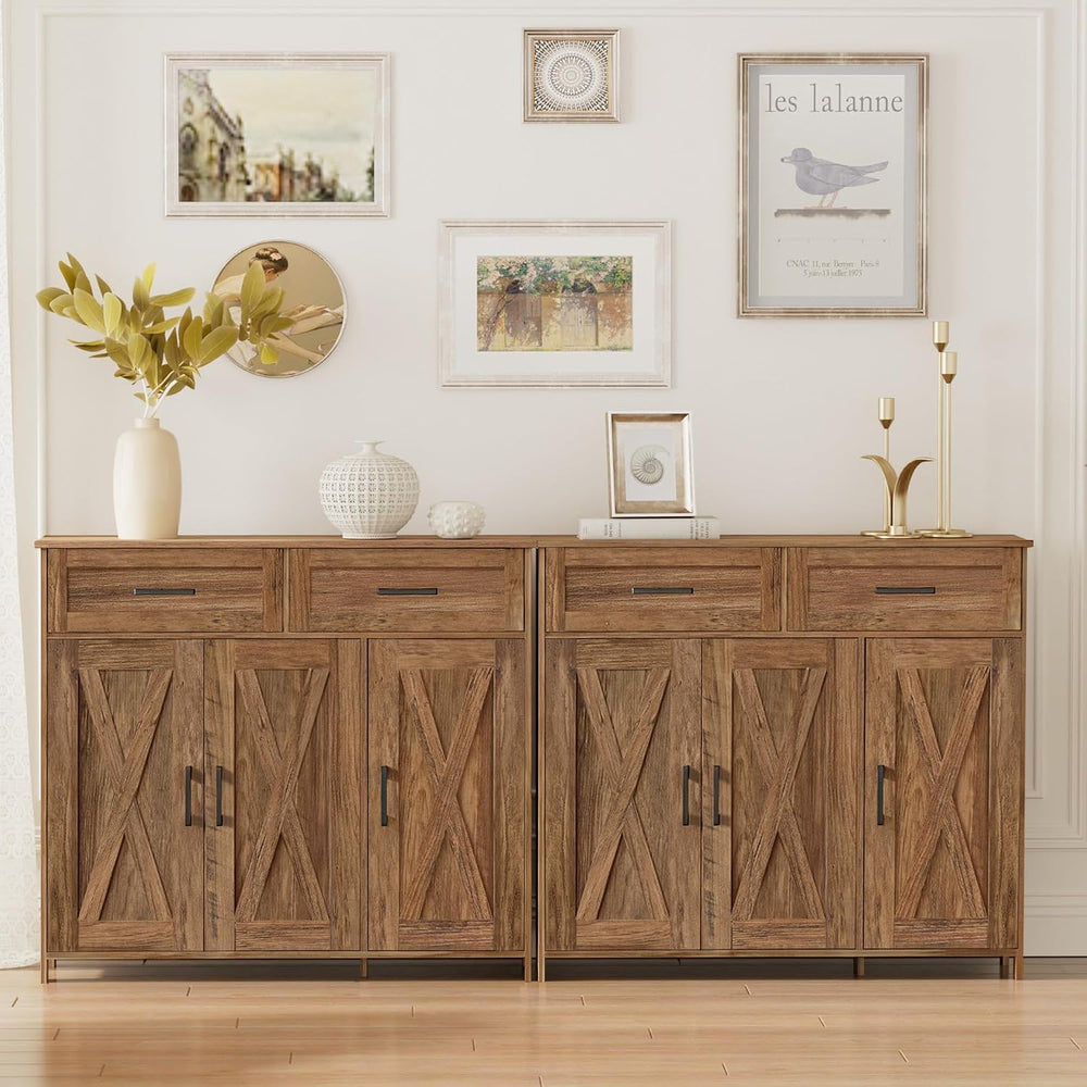 Coffee Bar Storage Cabinet with Drawers, Kitchen Buffet Cabinet