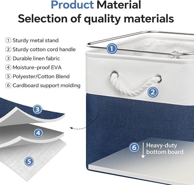 13x13 Inch Cube Storage Bins (6 Pack)