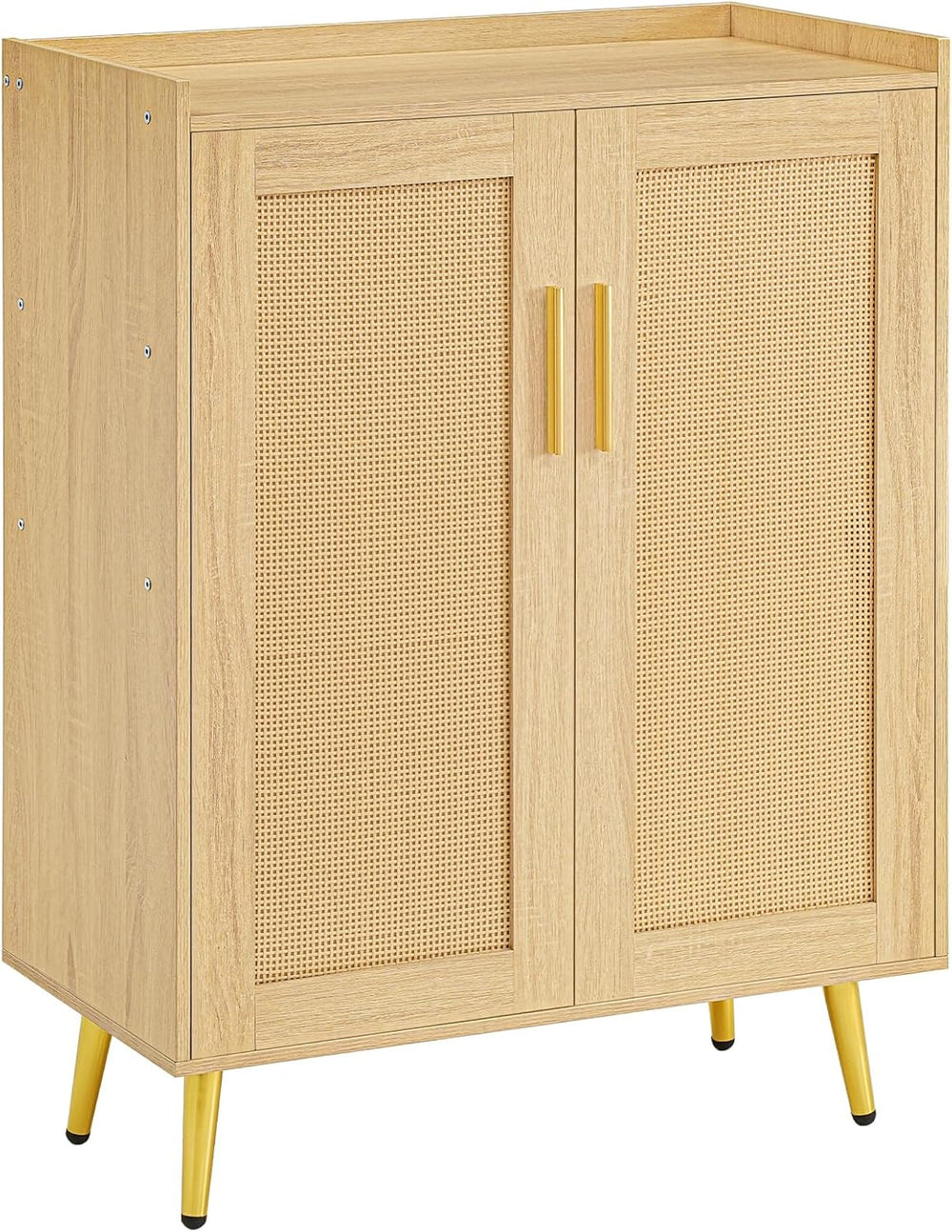 HOOBRO Shoe Cabinet, 5-Tier Shoe Storage Cabinet, Rattan Shoe Cabinet with Do...