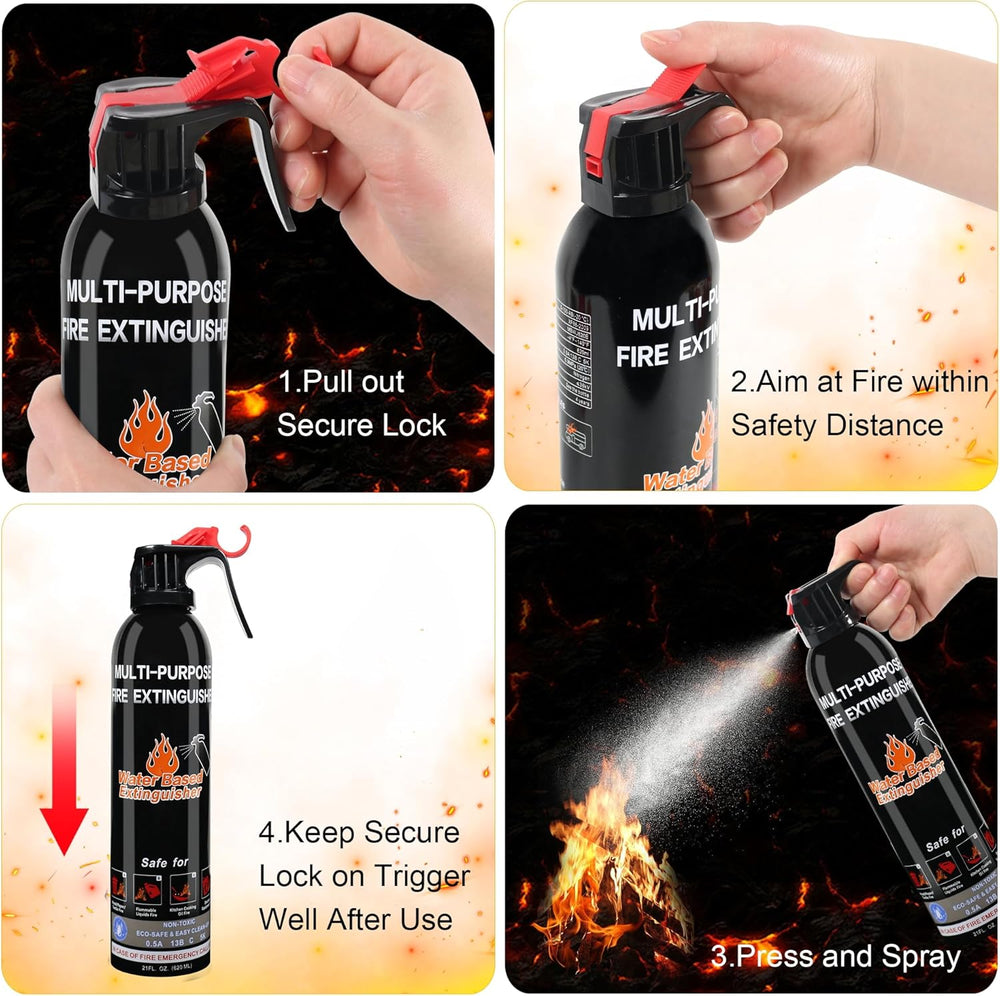 6 Pack Fire Extinguisher for Home with Mount, Effective on A, B, C, K Fires