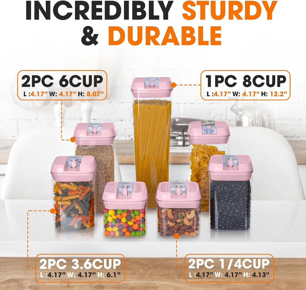 Cheer Collection Stackable Airtight Food Storage Containers - BPA Free Plasti...