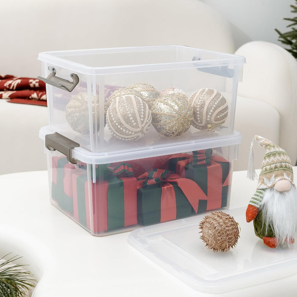 Citylife 17 QT Clear Storage Bins with Lids 1 Pack Plastic Storage Bins