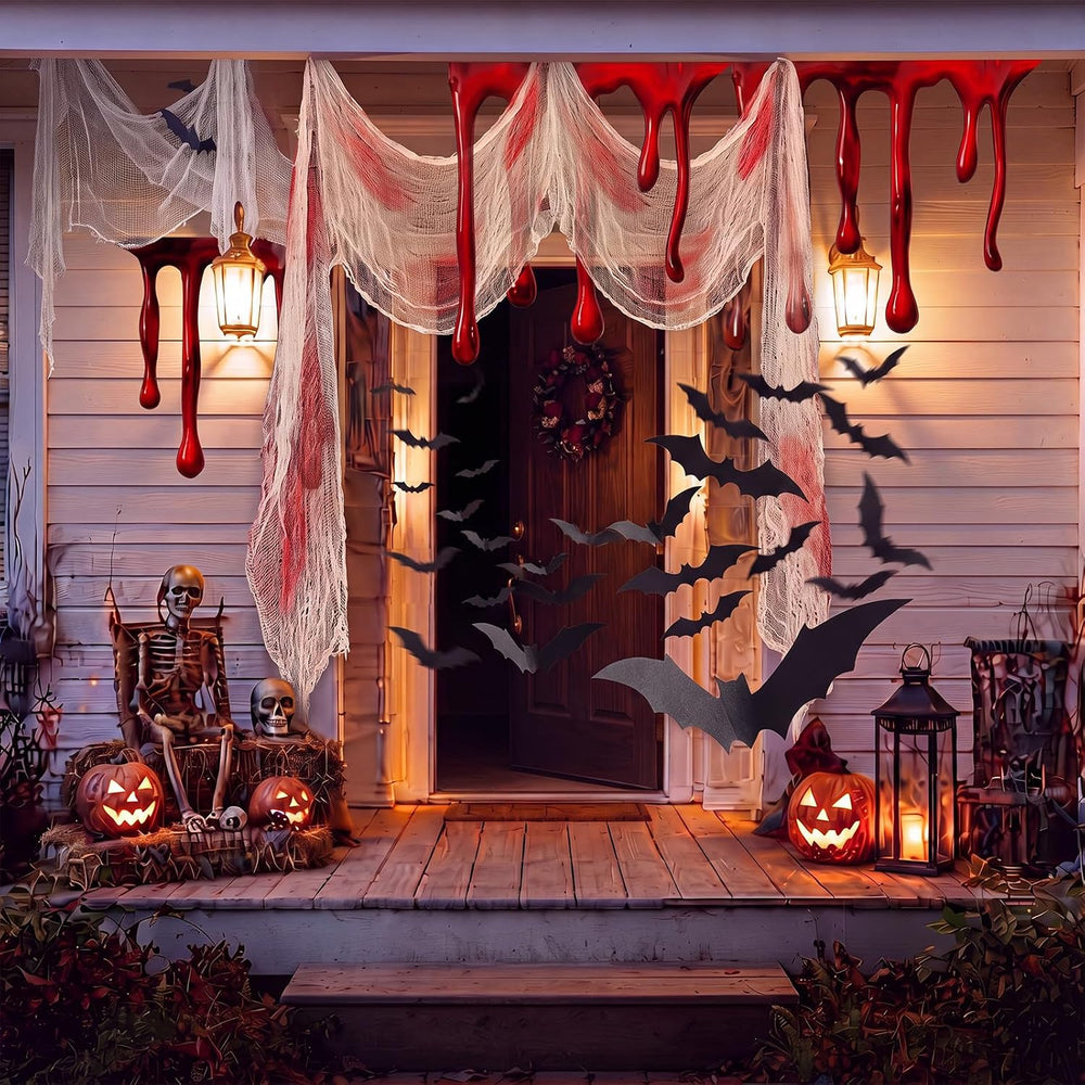 VioraWhite 34 Pcs Vampire Decorations for Halloween Bloody Hanging Decor