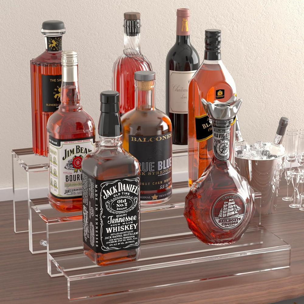 JUESHA 3 Tiers Bar Shelves for Liquor Bottles (Patent: D1076520S)