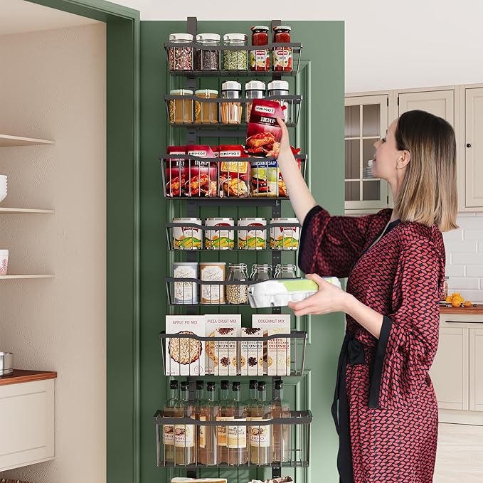 Over The Door Organizer，8-Tier Over The Door Pantry Organizer