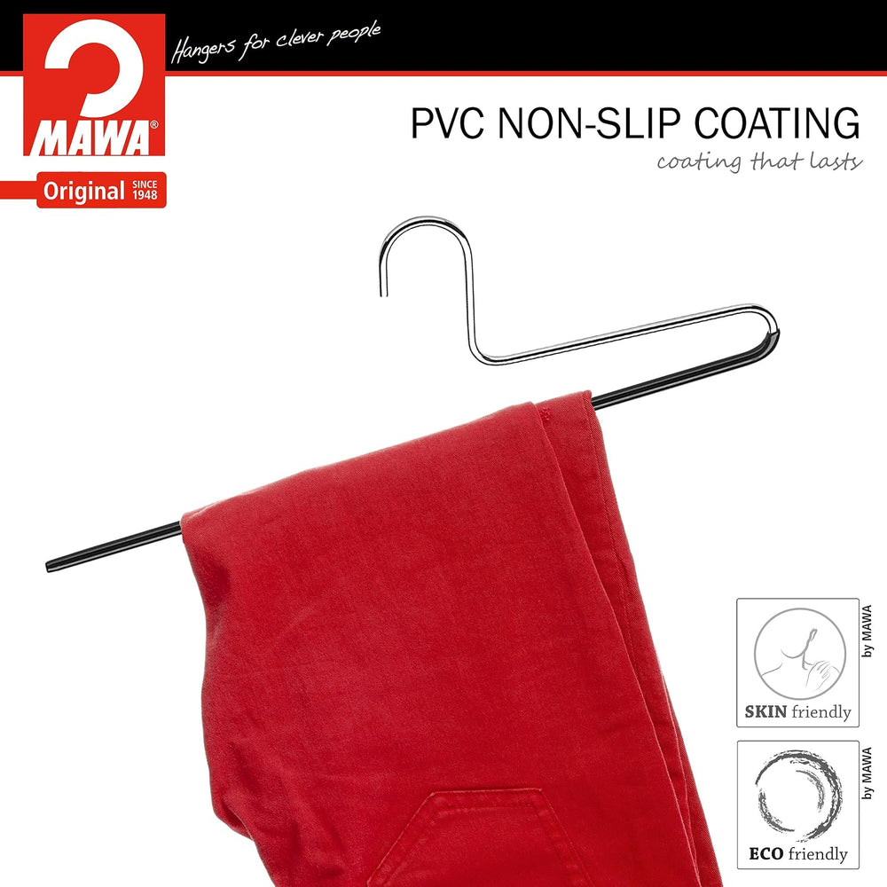Mawa by Reston Lloyd Non-Slip Space Saving Clothes Hanger with Single Rod for...