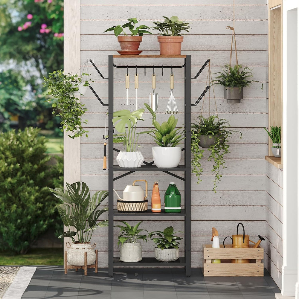 MAHANCRIS 4-Tier Pot Rack, Pots and Pans Organizer for Kitchen Corner, Kitche...