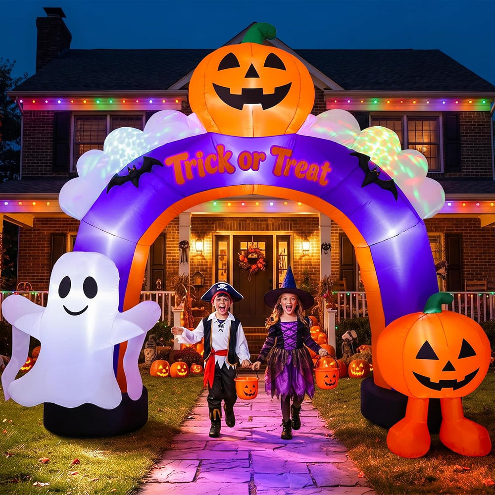 10.5FT Halloween Inflatables Pumpkin Archway for Outdoor Decorations