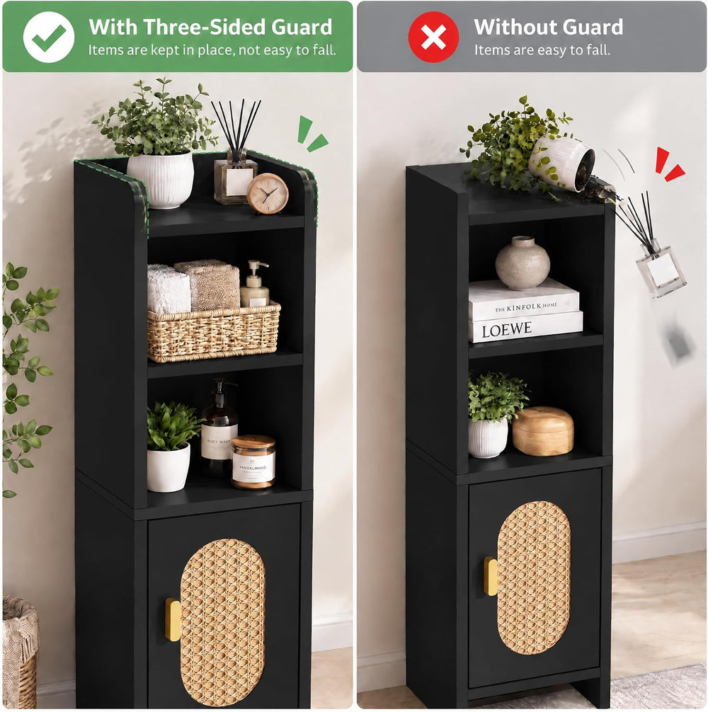 Small Bathroom Storage Cabinet，Narrow Toilet Paper Cabinets
