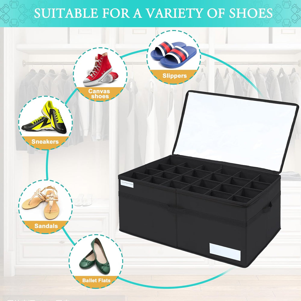 Luvhomee Shoe Storage Organizer, Fits 24 Pairs, Large Shoe Organizer Box for ...