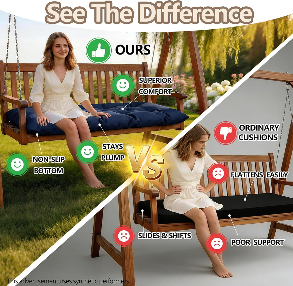 Yddsky 59 inch Waterproof Indoor/Outdoor Garden Bench Seat Cushions,Thicken P...