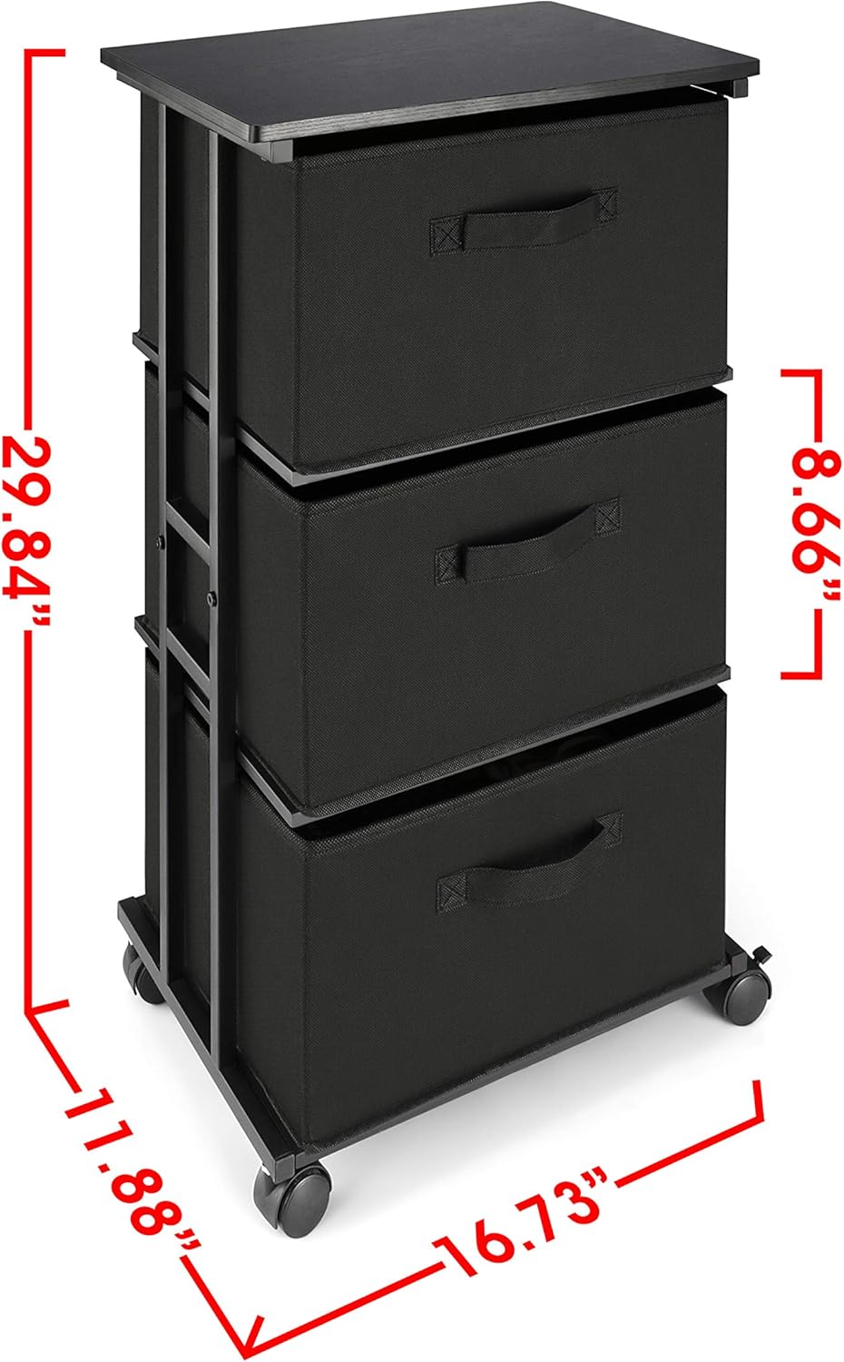 MAX Houser Dresser Storage with 3 Drawers, Fabric Dresser Tower, Vertical Sto...