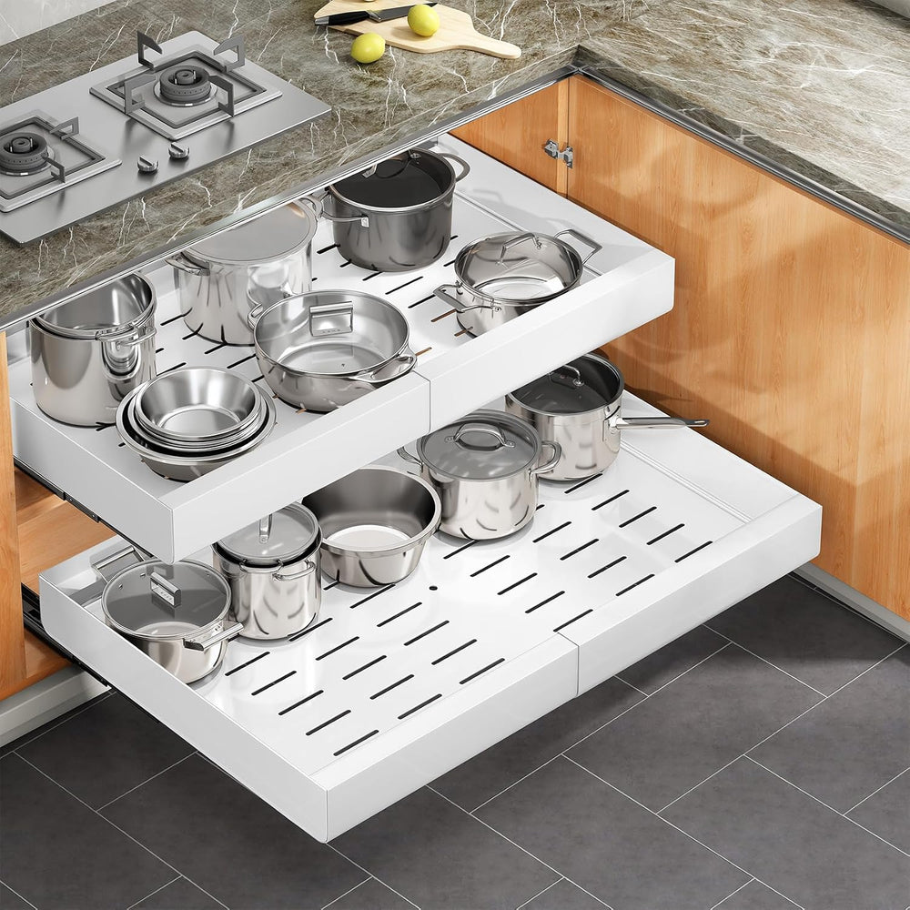 Pull out Cabinet Organizer, 2-pack, Expandable(18"-30") Heavy Duty ...