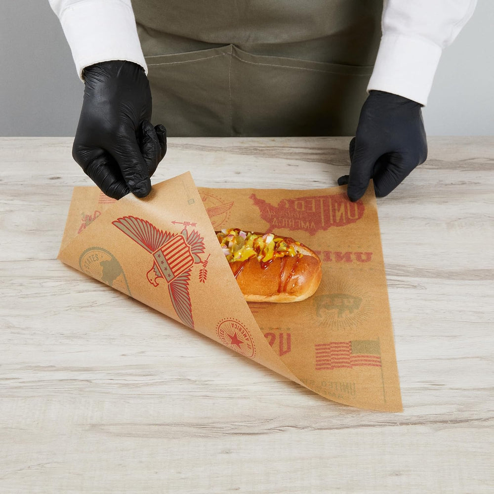 Restaurantware-Chef 101 12 Inch Deli Papers, 200 Born In The USA Sandwich Wra...