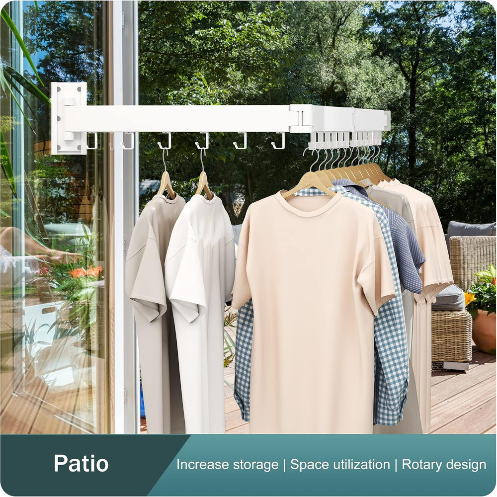 Wall Mounted Drying Rack, Foldable Clothes Drying Rack for Laundry Room