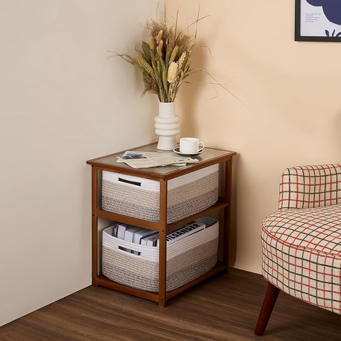 Large Storage Baskets for Organizing, Closet Shelf Baskets for Clothes Blanke...