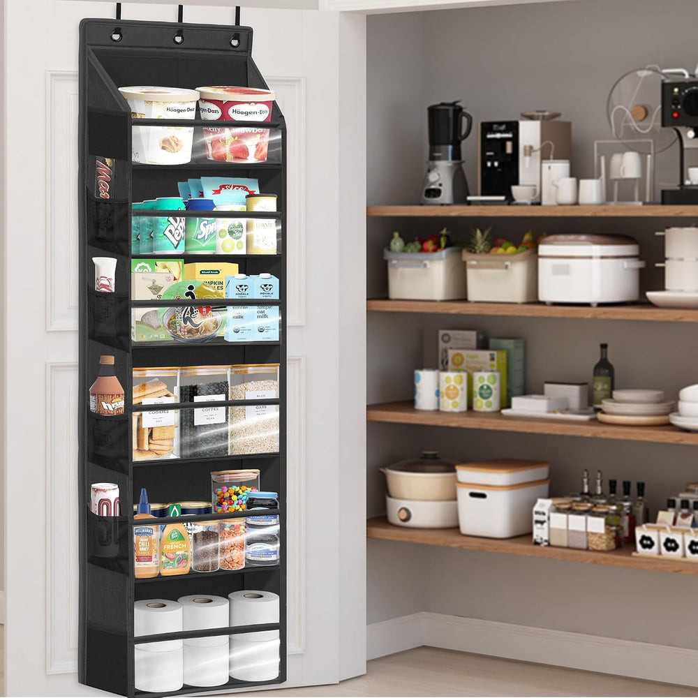 Over Door Organizer with 6 Extra Large Pockets 12 Side Pockets, Sturdy Closet...
