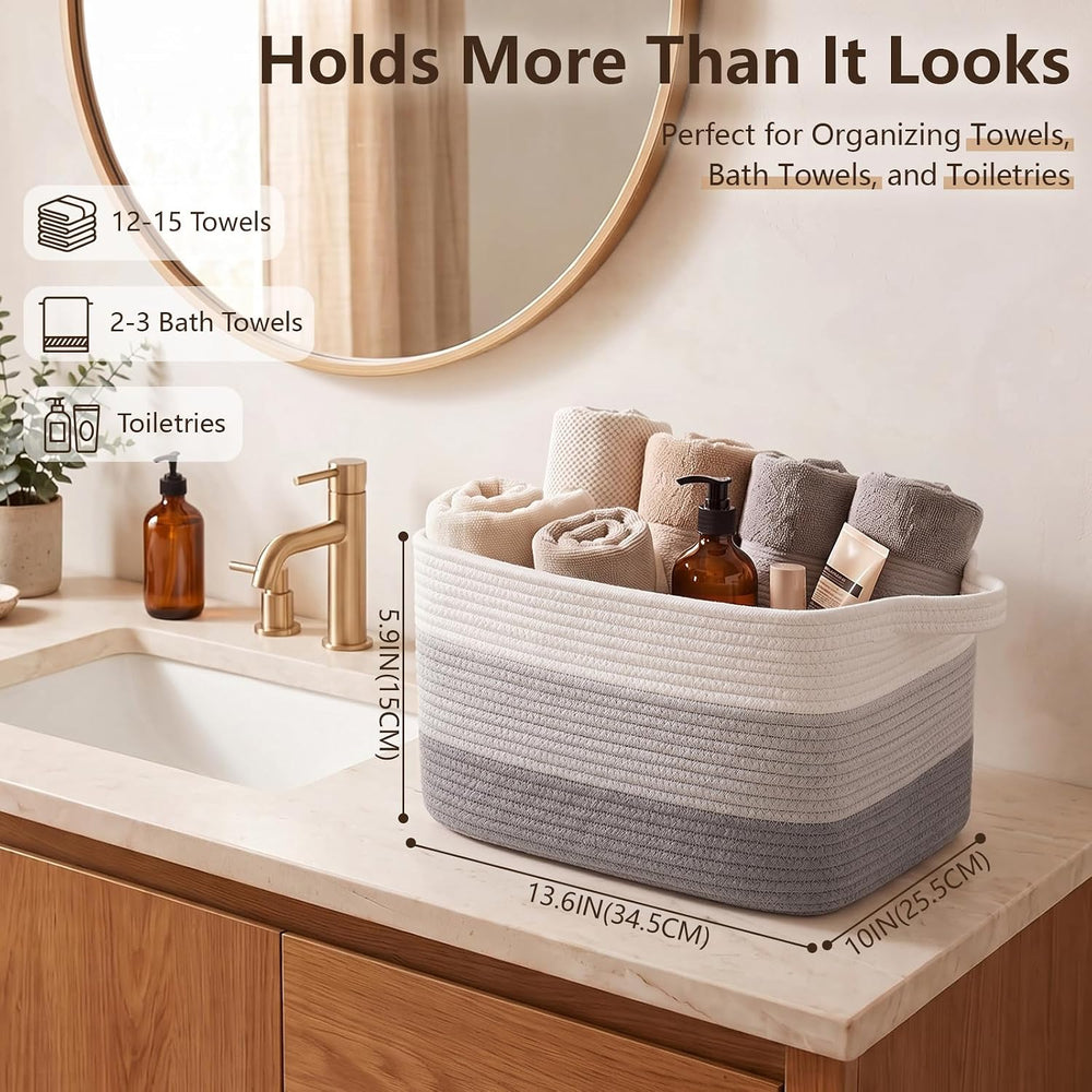 OIASKET Storage Basket for Organizing 3 Pack, Woven Baskets for Storage